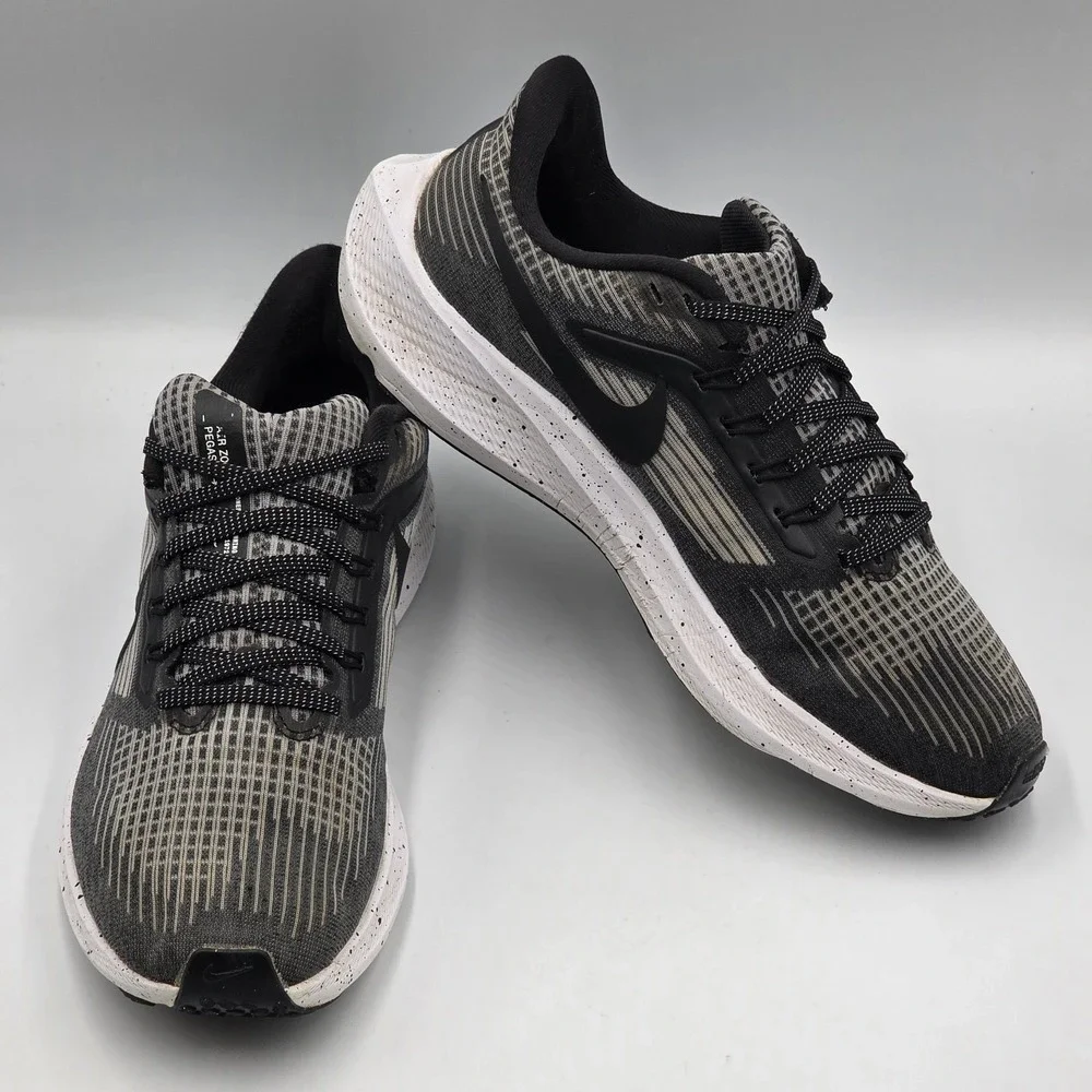 Nike Air Zoom Pegasus 39 Women 8.5 Black Grey Running Shoes DH4072-005 No Insole
